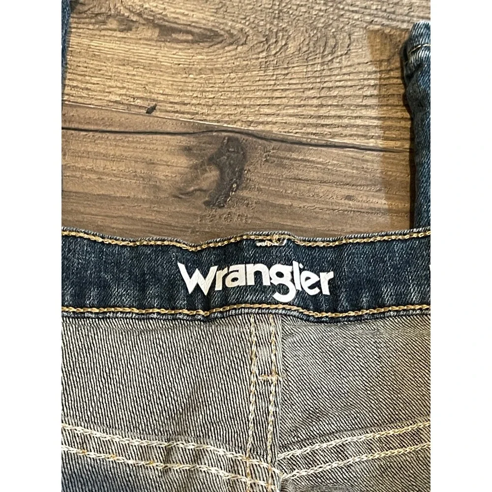 Wrangler Regular Fit Dark Wash Straight Leg Jeans Mens 40x30 Blue 10MGW25RI